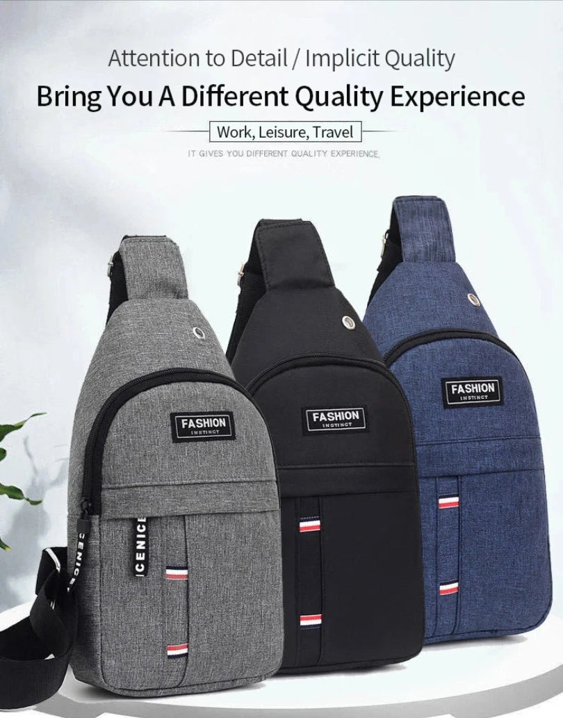 Bolso de hombro minimalista, ligero y de moda para hombre, bolso cruzado deportivo informal de gran capacidad