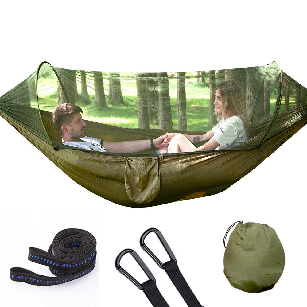 Hamac Automatique Moustiquaire - Ouverture Rapide Anti-Insectes 750g - Camp de Base Farzen+