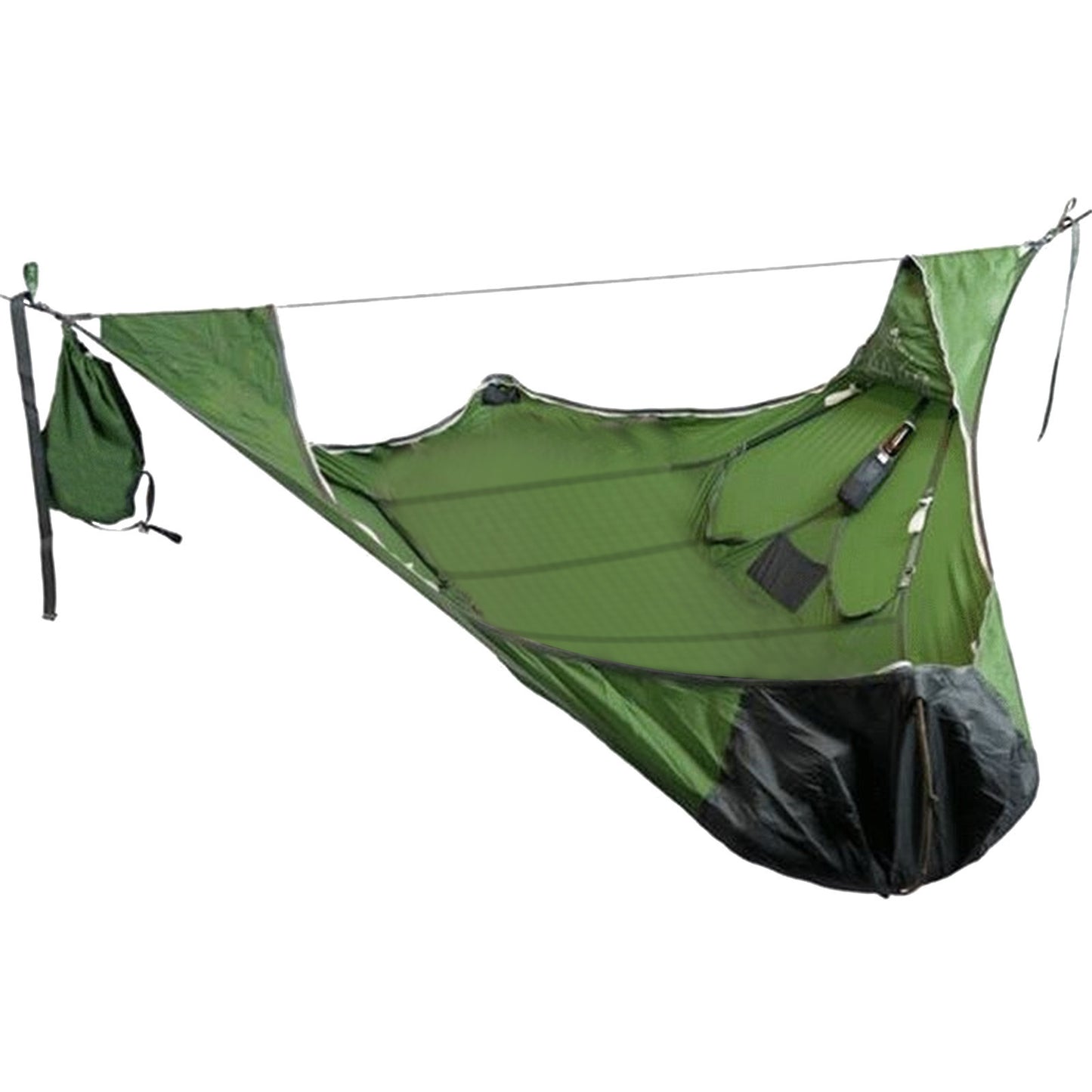 Hamaca de camping con mosquitera integrada - Kit completo de suspensión 120 kg