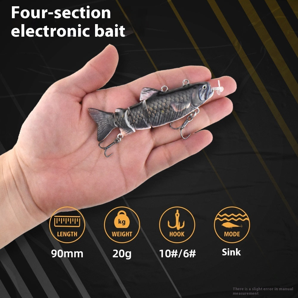 Señuelo electrónico de 4 secciones con hélice - Hierro de natación automático