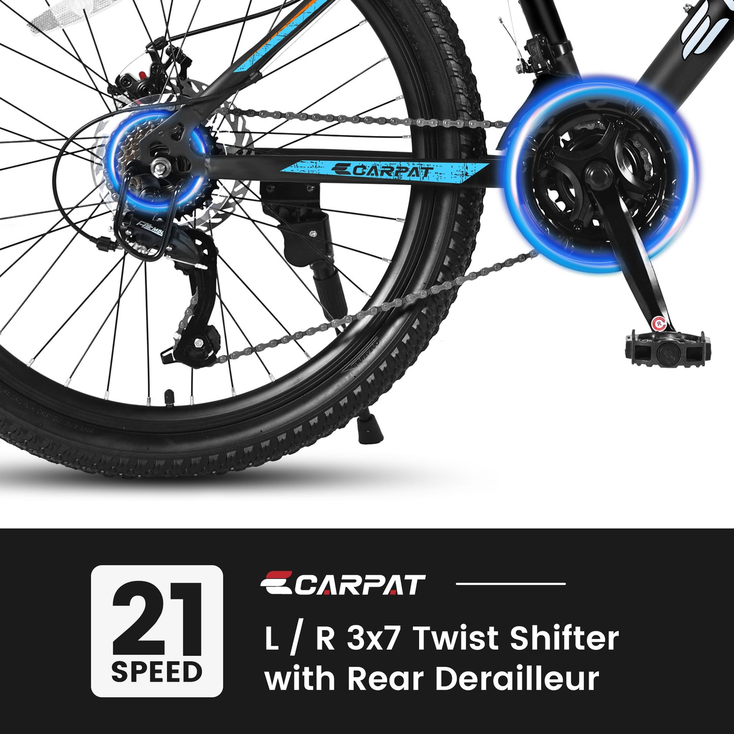 Bicicleta de montaña S26102 Performance negra y azul - Diseño moderno de primera calidad