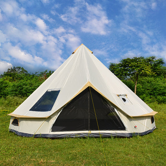 Tente Yourte Pyramidale 8+ Personnes - Cheminée Oxford 210D 4-5m