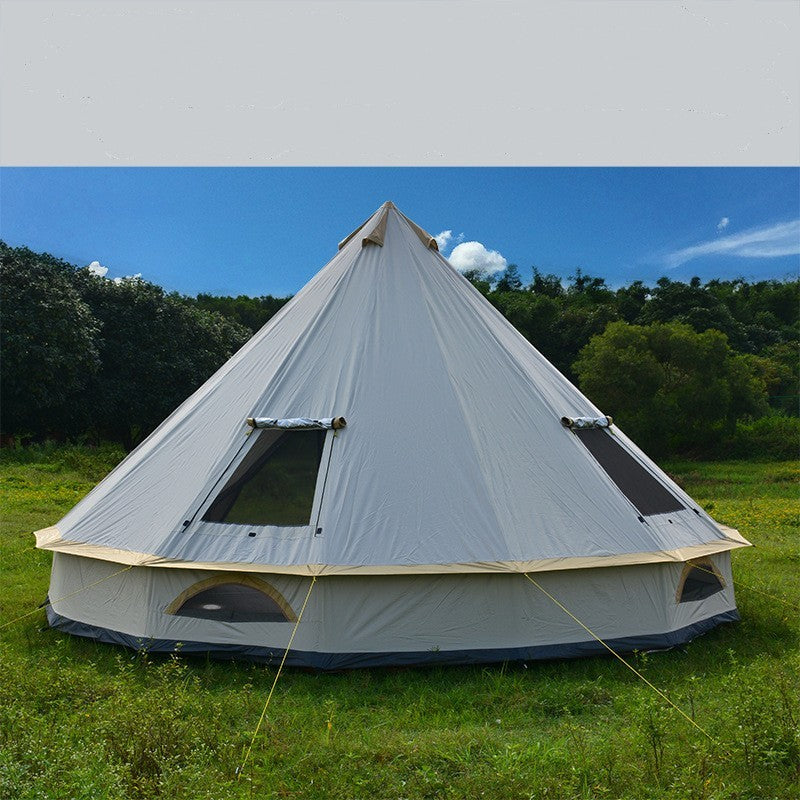 Tente Yourte Pyramidale 8+ Personnes - Cheminée Oxford 210D 4-5m
