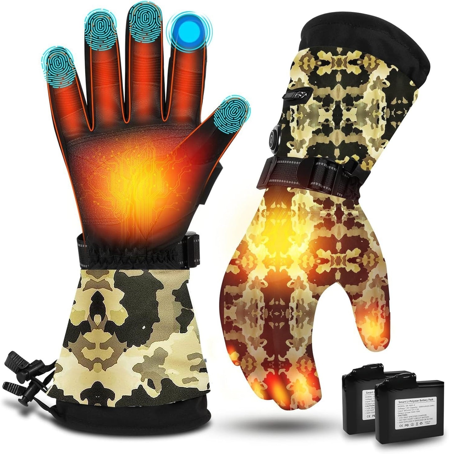 Winter Cycling Heated Gloves - Thick Thermal
