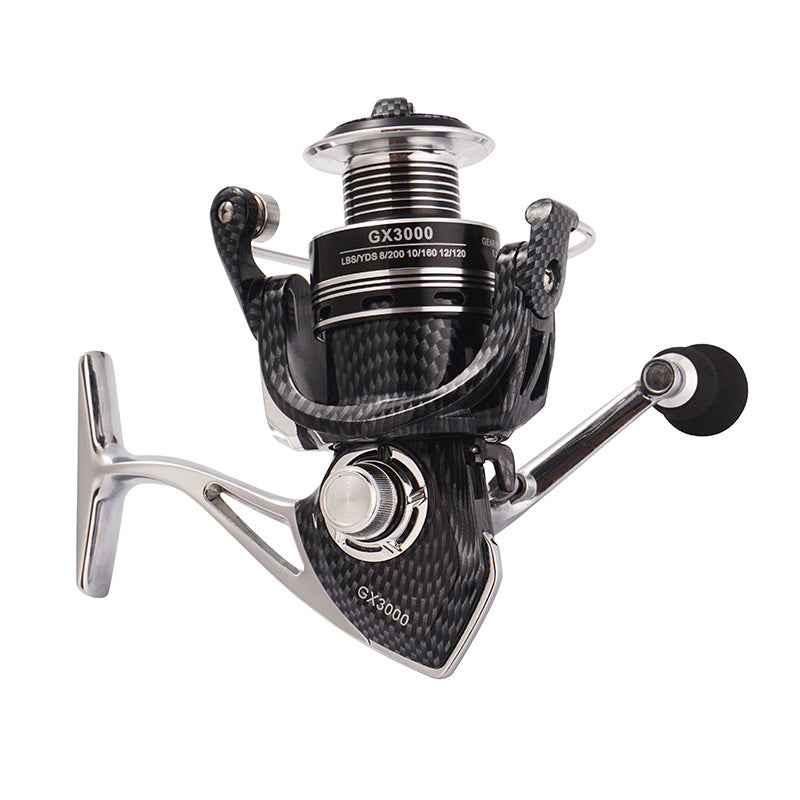 Carrete de pesca de metal con doble rodamiento