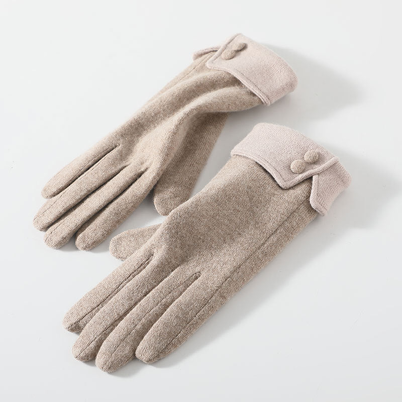 Gants Femme Cachemire Épais - Écran Tactile Chauds Coupe-Vent 23cm - Camp de Base Farzen+