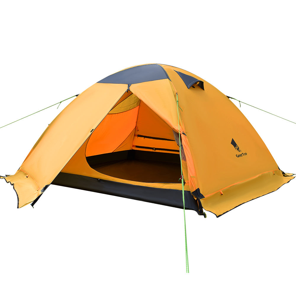 Tienda de campaña de doble pared para 2 personas: fácil de montar e impermeable hasta 3000 mm