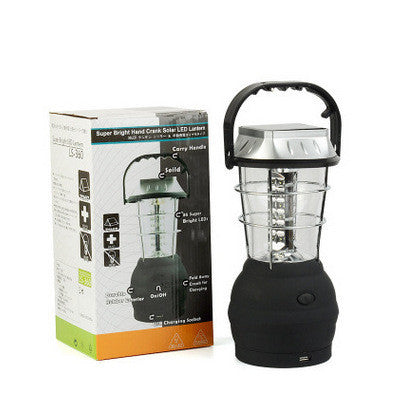 Lampe de Camping Solaire avec Manivelle - Rechargeable 1200mAh