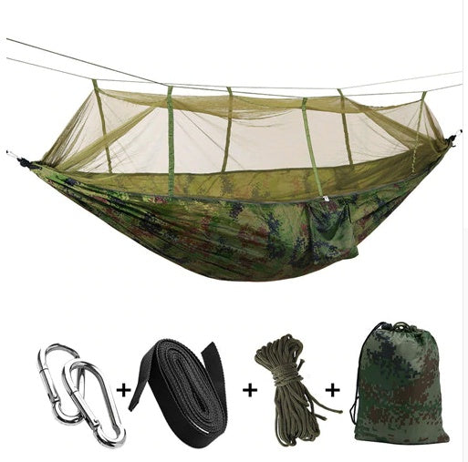 Double Parachute Hammock Mosquito Net - 210T Nylon Anti-Insects
