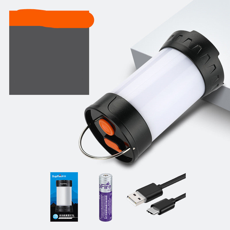 Lámpara LED de camping recargable T1 - Batería 18650 superbrillante de 154 g