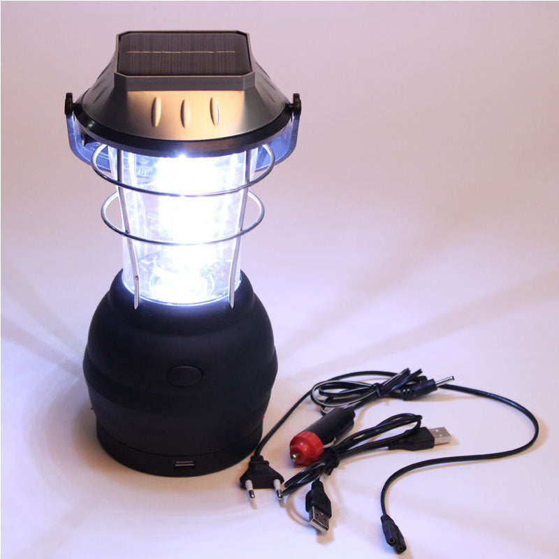 Lampe de Camping Solaire avec Manivelle - Rechargeable 1200mAh