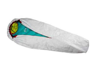Saco de dormir ultraligero para camping DuPont TYVEK: transpirable y resistente a la humedad.