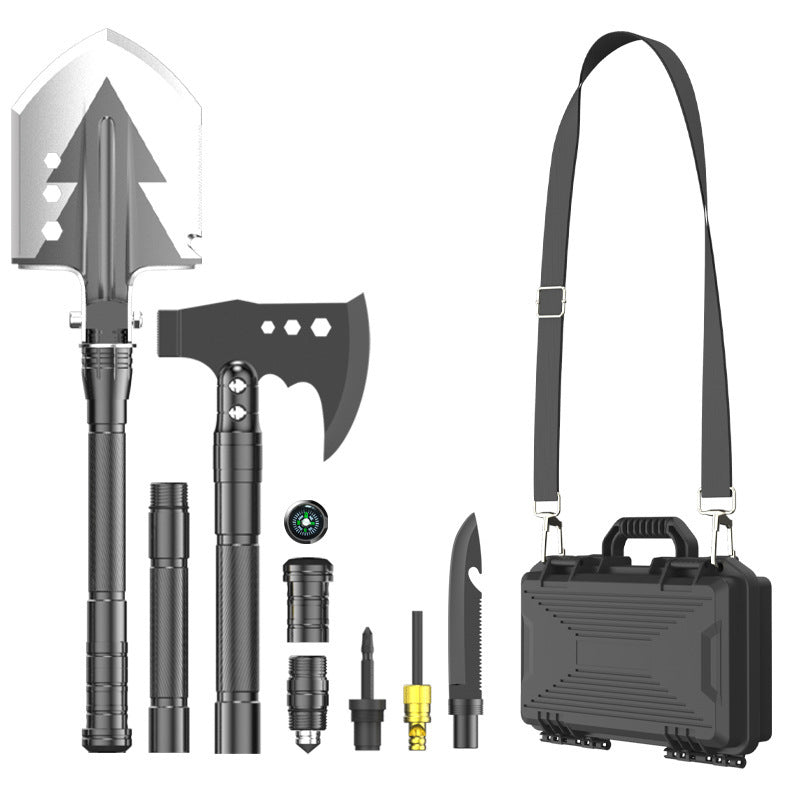 Pala de Camping Multifunción de Aluminio 6063 - Kit de Ingeniero Plegable 2,12 kg