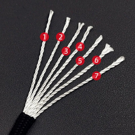 Cuerda de paracaídas 550 - 7 hebras de 4 mm para acampada, supervivencia y senderismo
