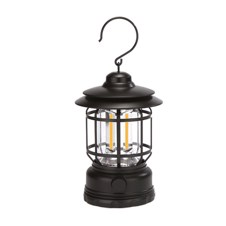 Lámpara LED de camping retro recargable - 5 W, atenuación continua ambiental