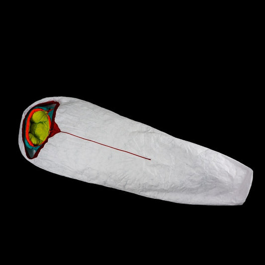 Saco de dormir ultraligero para camping DuPont TYVEK: transpirable y resistente a la humedad.