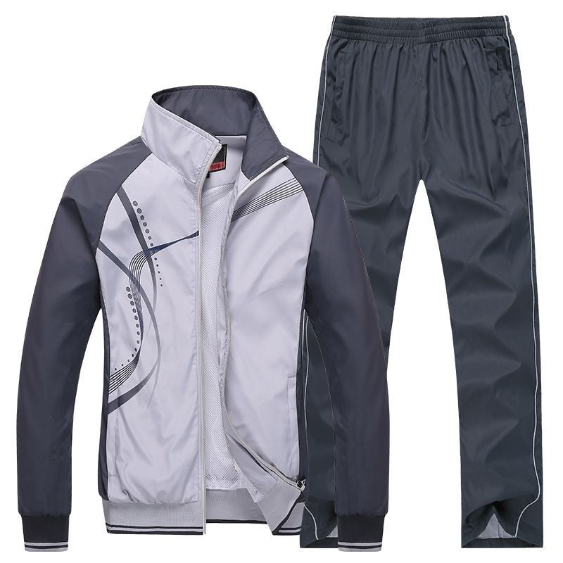 Tenue Sport Couple Mixte - Survêtement Rayures Printemps-Automne 710g - Camp de Base Farzen+