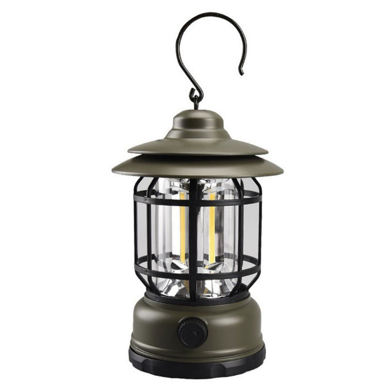 Lámpara LED de camping retro recargable - 5 W, atenuación continua ambiental