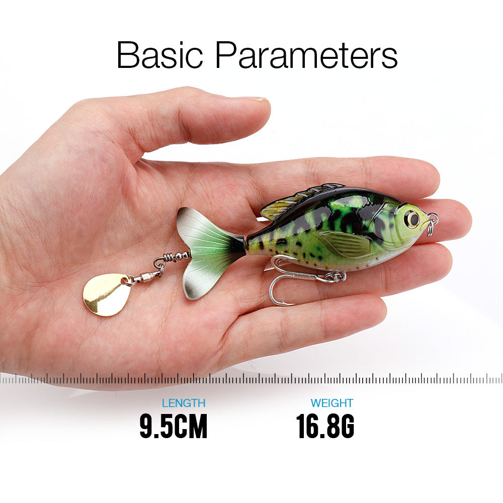 Topwater Rotating Tail Lures x5 - Surface Fishing