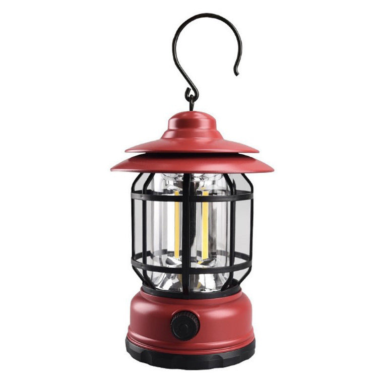 Lámpara LED de camping retro recargable - 5 W, atenuación continua ambiental